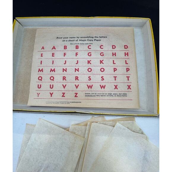 Vintage Kopeefun Magic Copy Paper Kit 1965 Just Rub Magic Paper - Picture 12 of 12